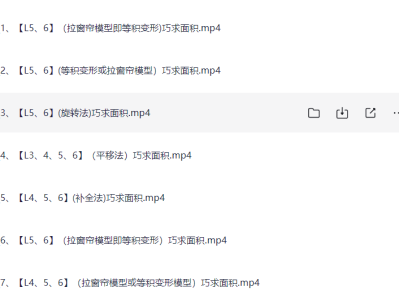免费资源分享小学数学几何思维课｜900节动画教程