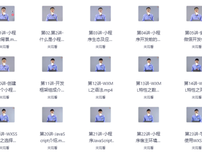 在某个网站上花了1999买来的【极客时间-高磊-9小时搞定微信小程序开发课程】