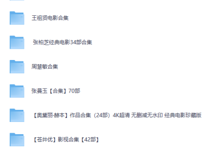 花了1个月时间收集的全球著名女星（苍井优，舒淇等）电影合集