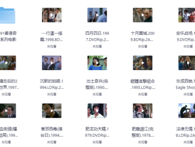 香港经典电影合集170部高清国粤双语音轨（未删减版本），经典珍藏免费获取！